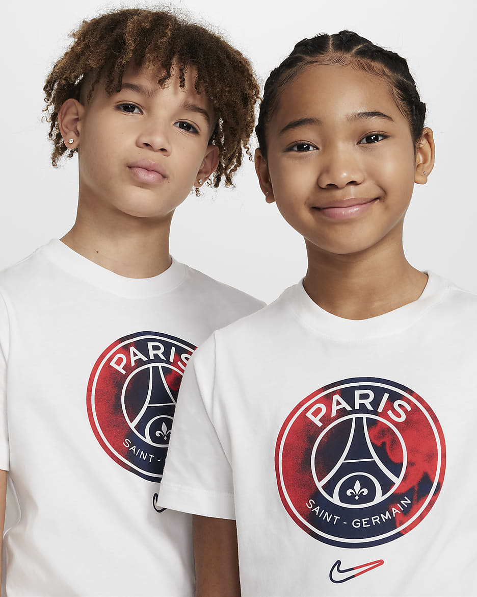 Paris Saint-Germain Nike Fußball-T-Shirt für ältere Kinder - Weiß