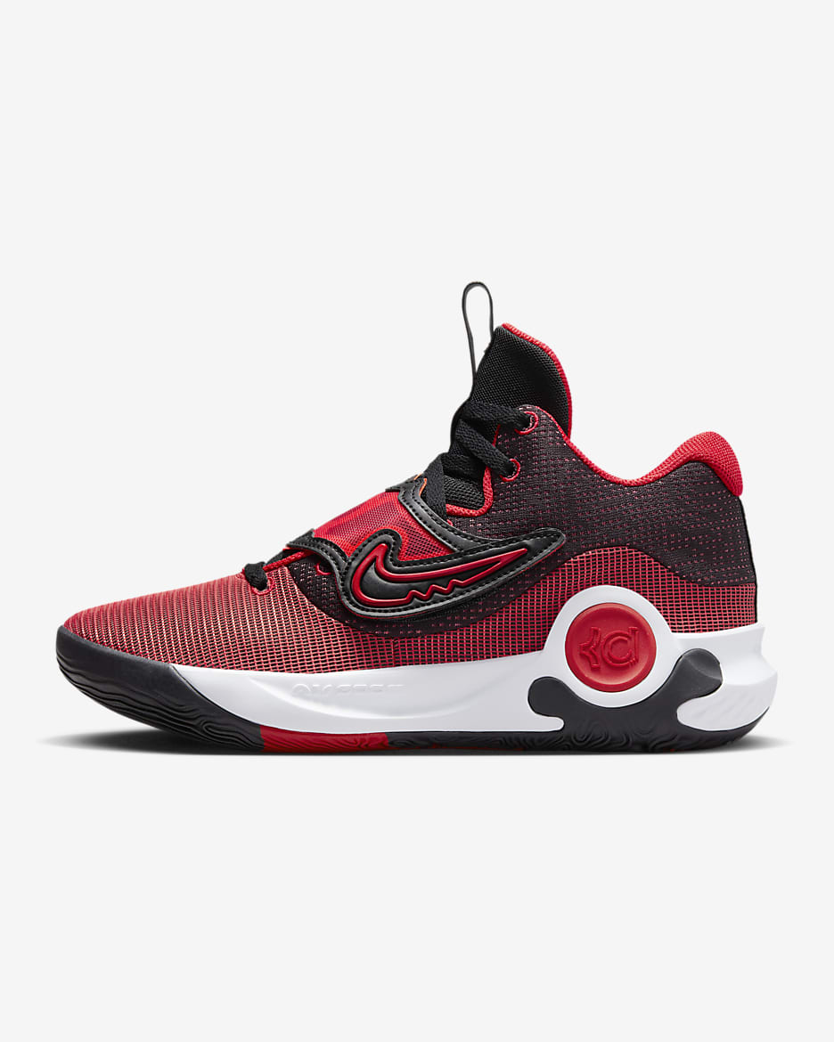 KD Trey 5 X Basketball Shoes - Black/Bright Crimson/White/University Red