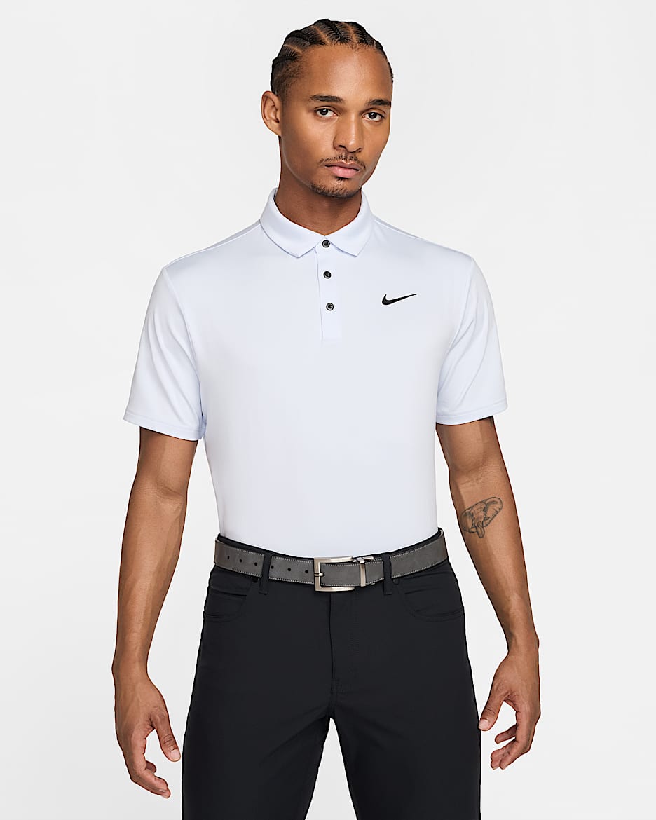 Polo de golf Dri-FIT de un solo color para hombre Nike Tour - Gris fútbol/Negro