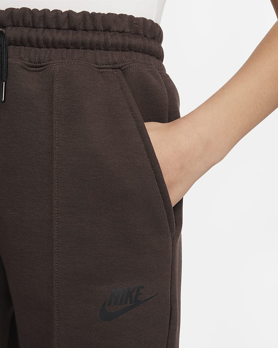 Pantalon de survêtement Nike Sportswear Tech Fleece pour ado (fille) - Baroque Brown/Noir/Noir