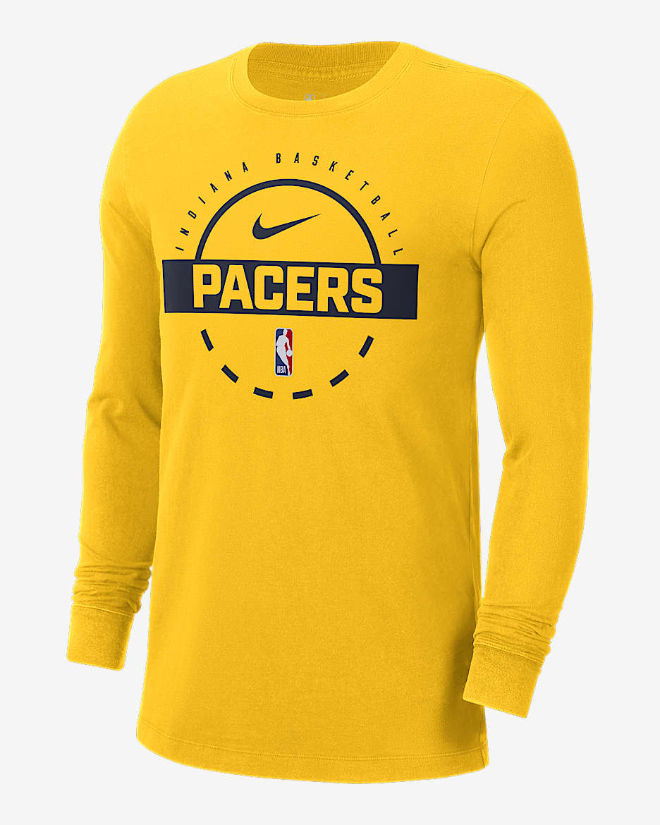 Indiana Pacers Men's Nike NBA Practice Long-Sleeve T-Shirt - Amarillo