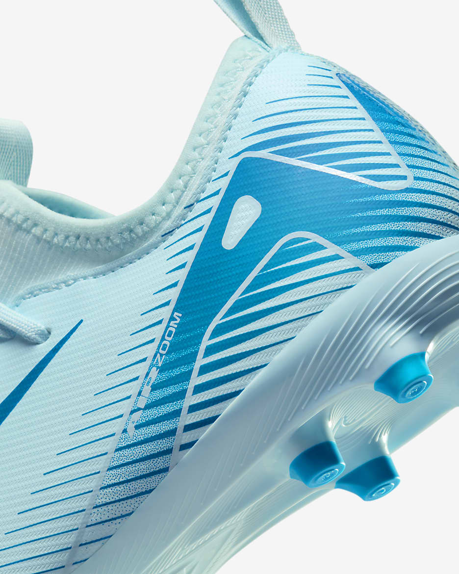 Nike Jr. Mercurial Vapor 16 Academy 小/大童 MG 低筒足球釘鞋 - Glacier Blue/Blue Orbit