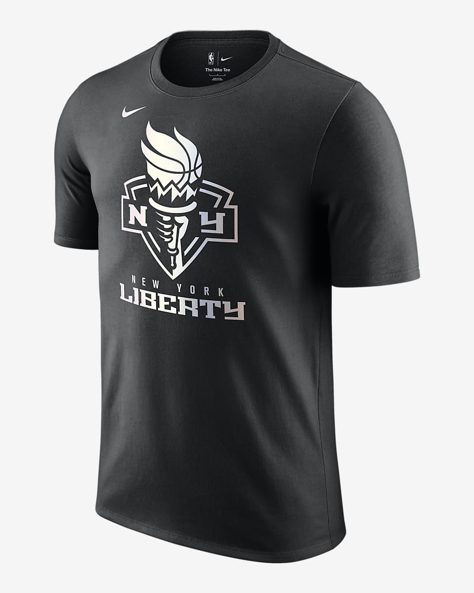 Playera Nike de la WNBA con logotipo tornasol New York Liberty - Negro