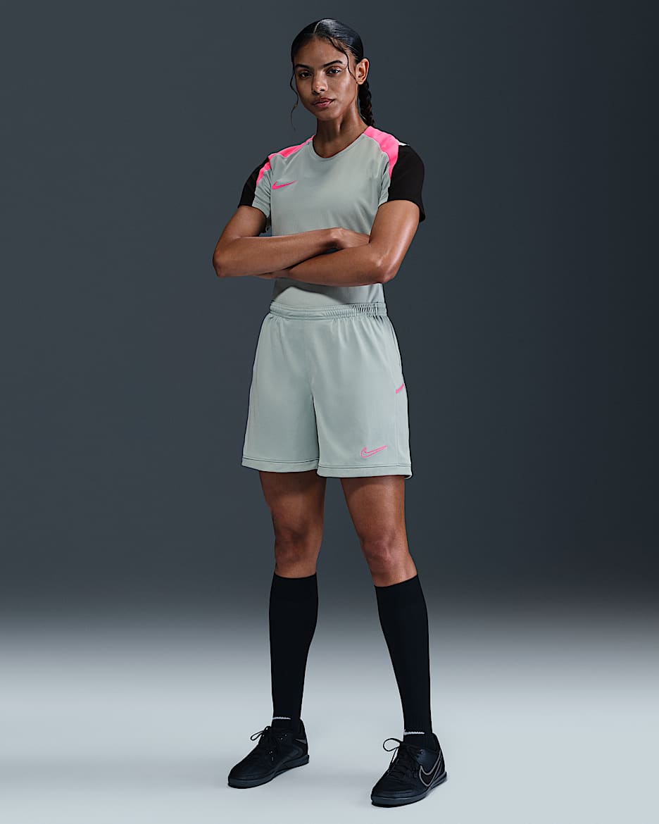 Shorts de fútbol Dri-FIT para mujer Nike Academy - Cubo océano/Cubo océano/Hiperrosa/Hiperrosa