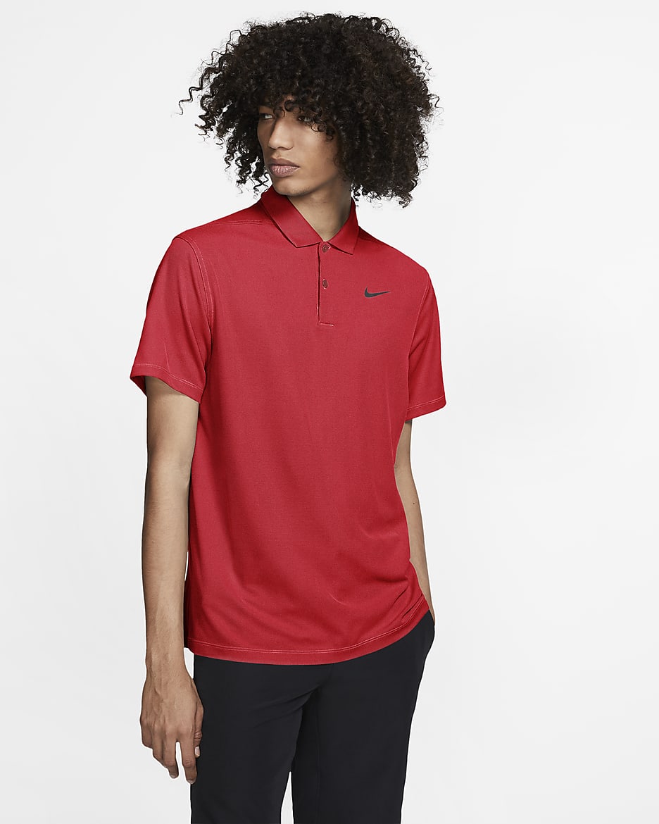 ナイキ Dri-FIT ビクトリー メンズ ゴルフポロ - ユニバーシティレッド/ピュア/ブラック
