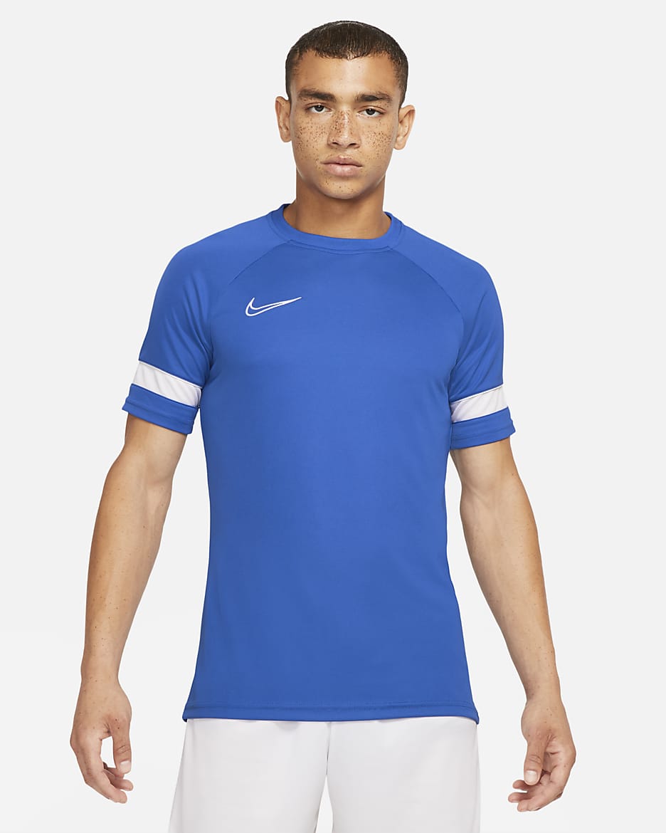 Nike Dri-FIT Academy Men's Short-Sleeve Football Top - Game Royal/White/White/White