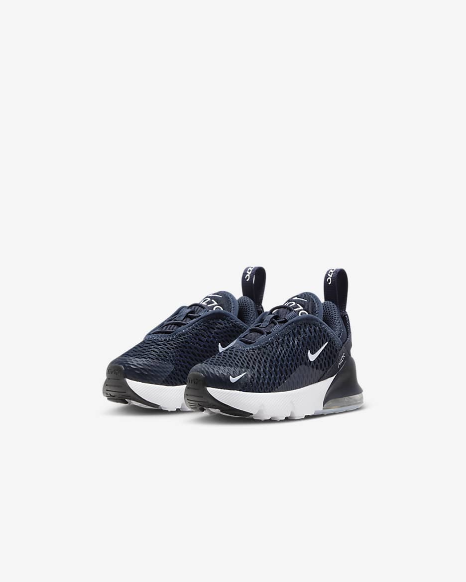 Nike Air Max 270 Baby/Toddler Shoe - Obsidian/White/White/Cobalt Bliss