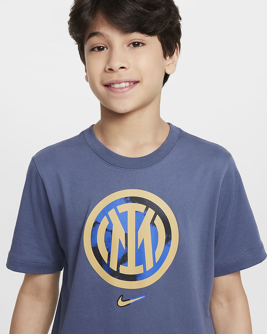 Inter Milan Older Kids' Nike Football T-Shirt - Diffused Blue