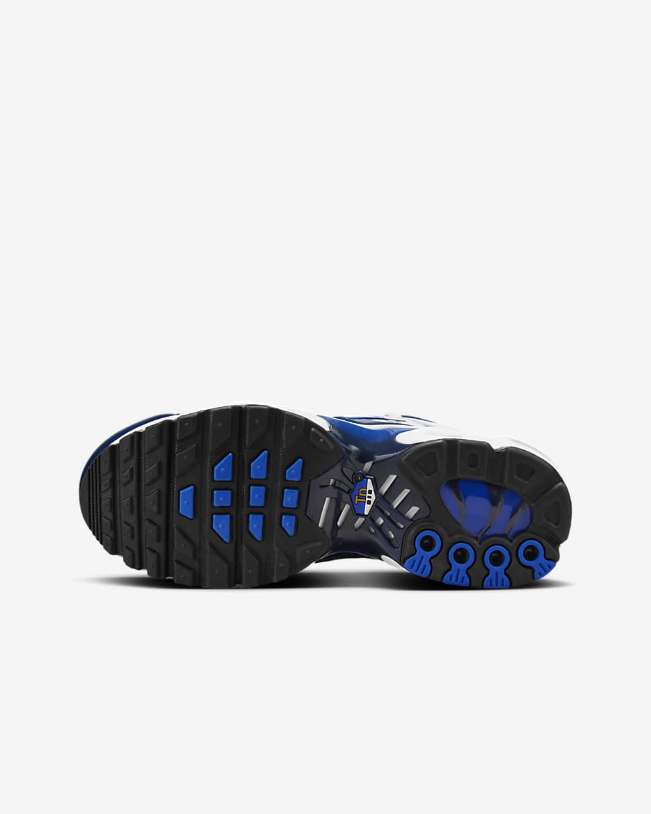 Nike Air Max Plus sko til store barn - Hvit/Midnight Navy/Bronzine/Hyper Royal