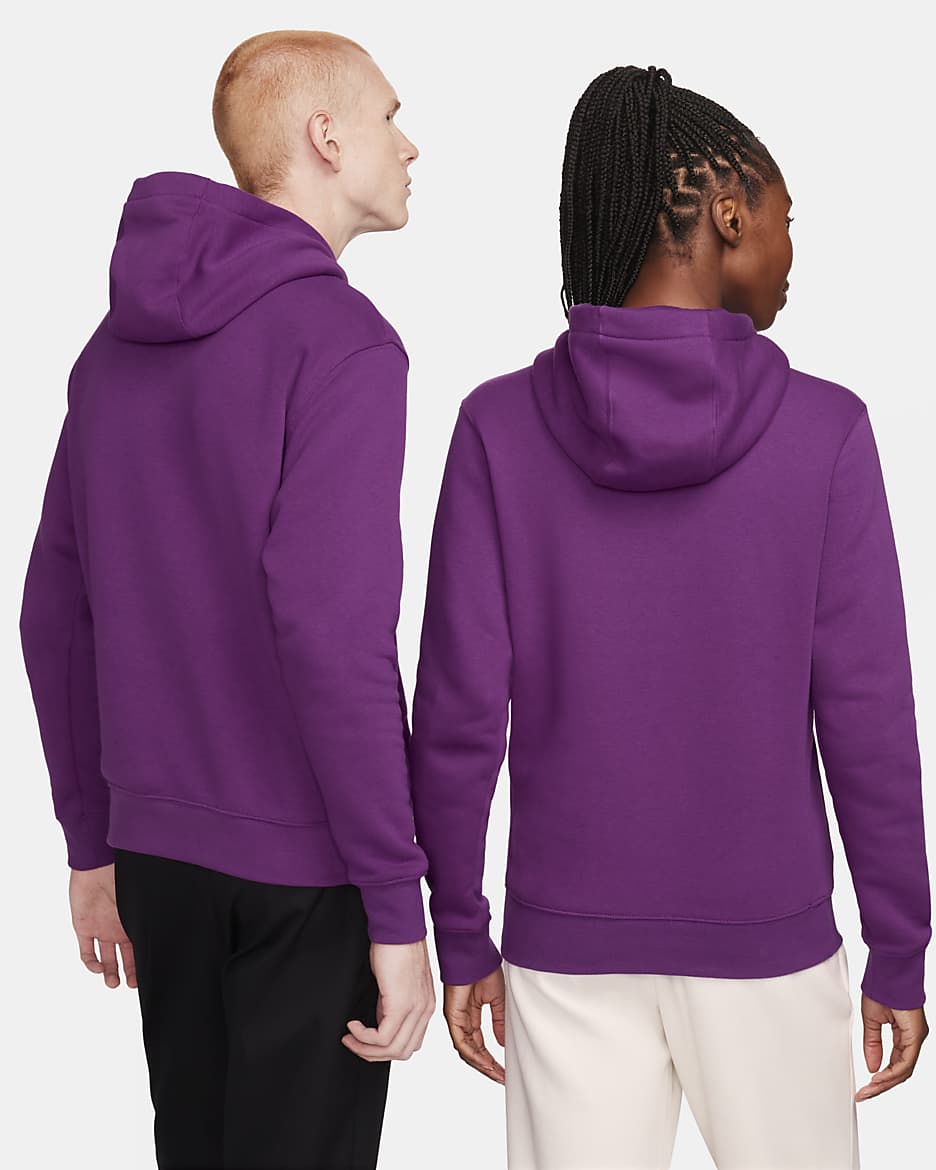 Nike Sportswear Club Fleece Kapüşonlu Sweatshirt - Viotech/Viotech/Beyaz