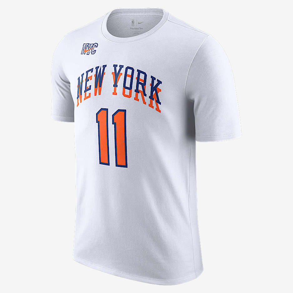 Playera Nike de la NBA para hombre Jalen Brunson New York Knicks Essential City Edition - Blanco
