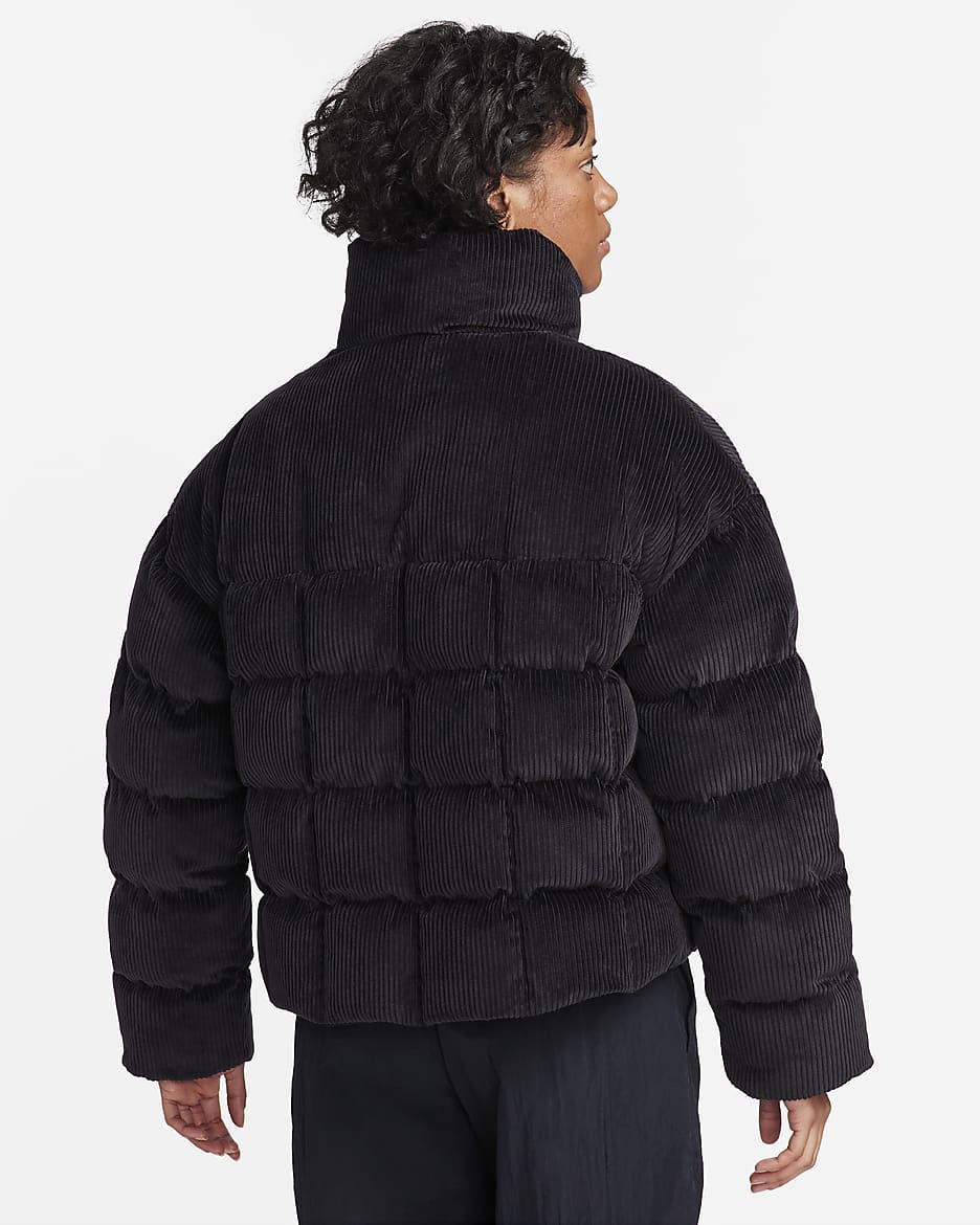 Nike Sportswear Essential Women's Therma-FIT Oversized Corduroy Puffer - Black/Black