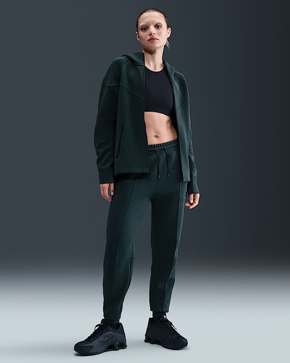 Nike Sportswear Tech Fleece Women's Mid-Rise Joggers - Seaweed/Black