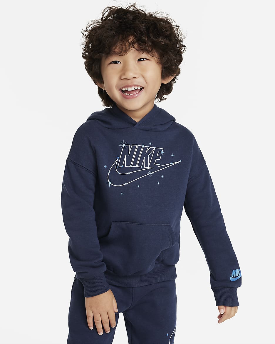 Nike Sportswear Shine Fleece Pullover Hoodie Toddler Hoodie - Midnight Navy