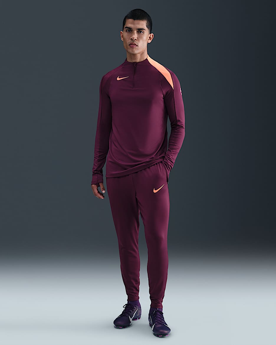 Nike Strike Men's Dri-FIT Soccer Pants - Bordeaux/Bordeaux/Orange Pulse/Orange Pulse