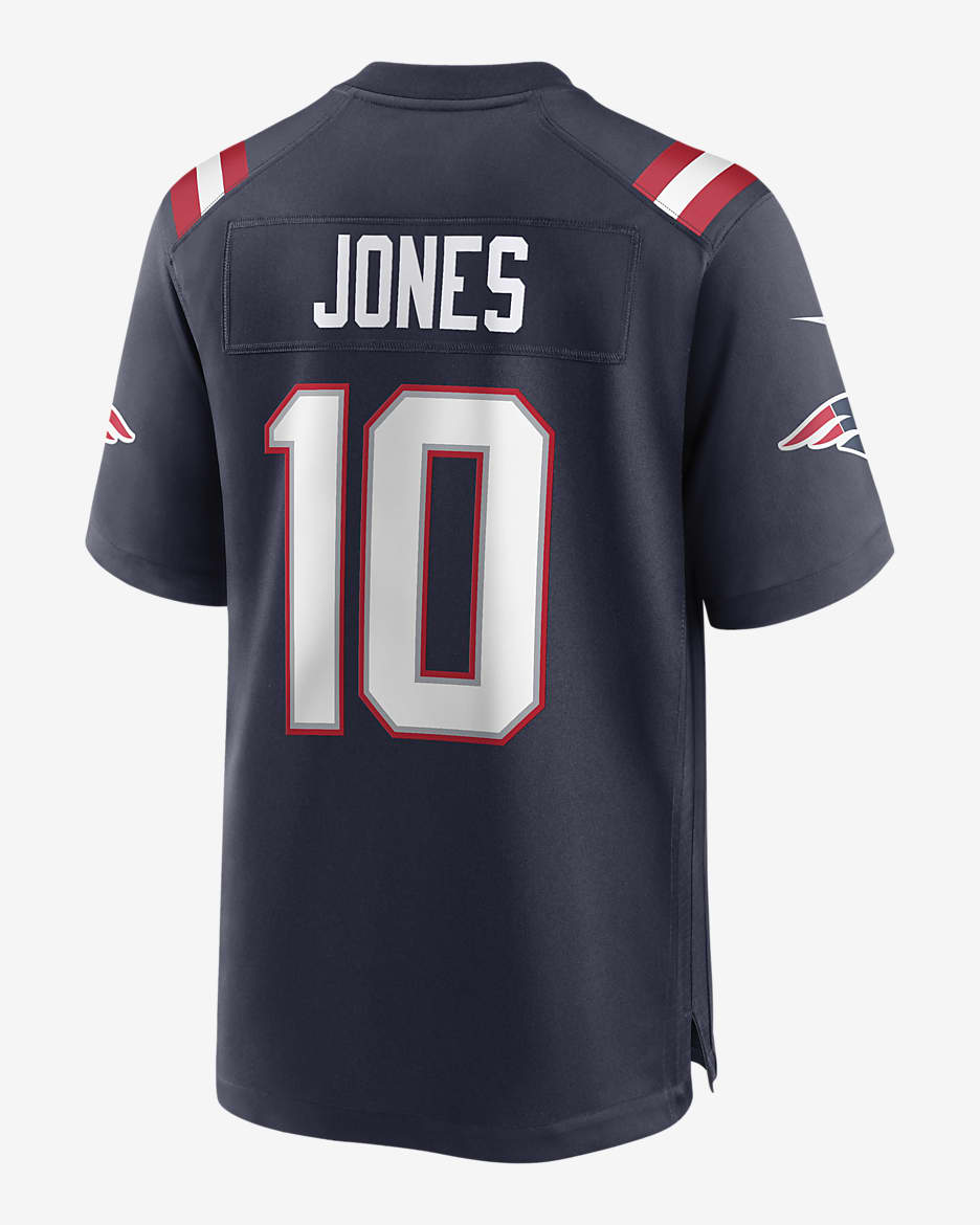 Maglia da partita da football americano New England Patriots (Mac Jones) NFL – Uomo - College Navy