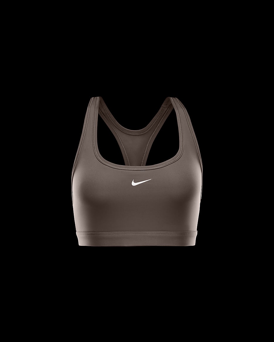 Nike Swoosh Light Support Sujetador deportivo sin acolchado - Mujer - Ironstone/Blanco