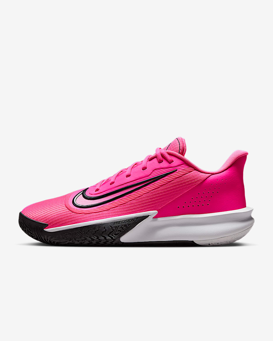 Nike Precision 7 Basketball Shoes - Pink Blast/White/Black
