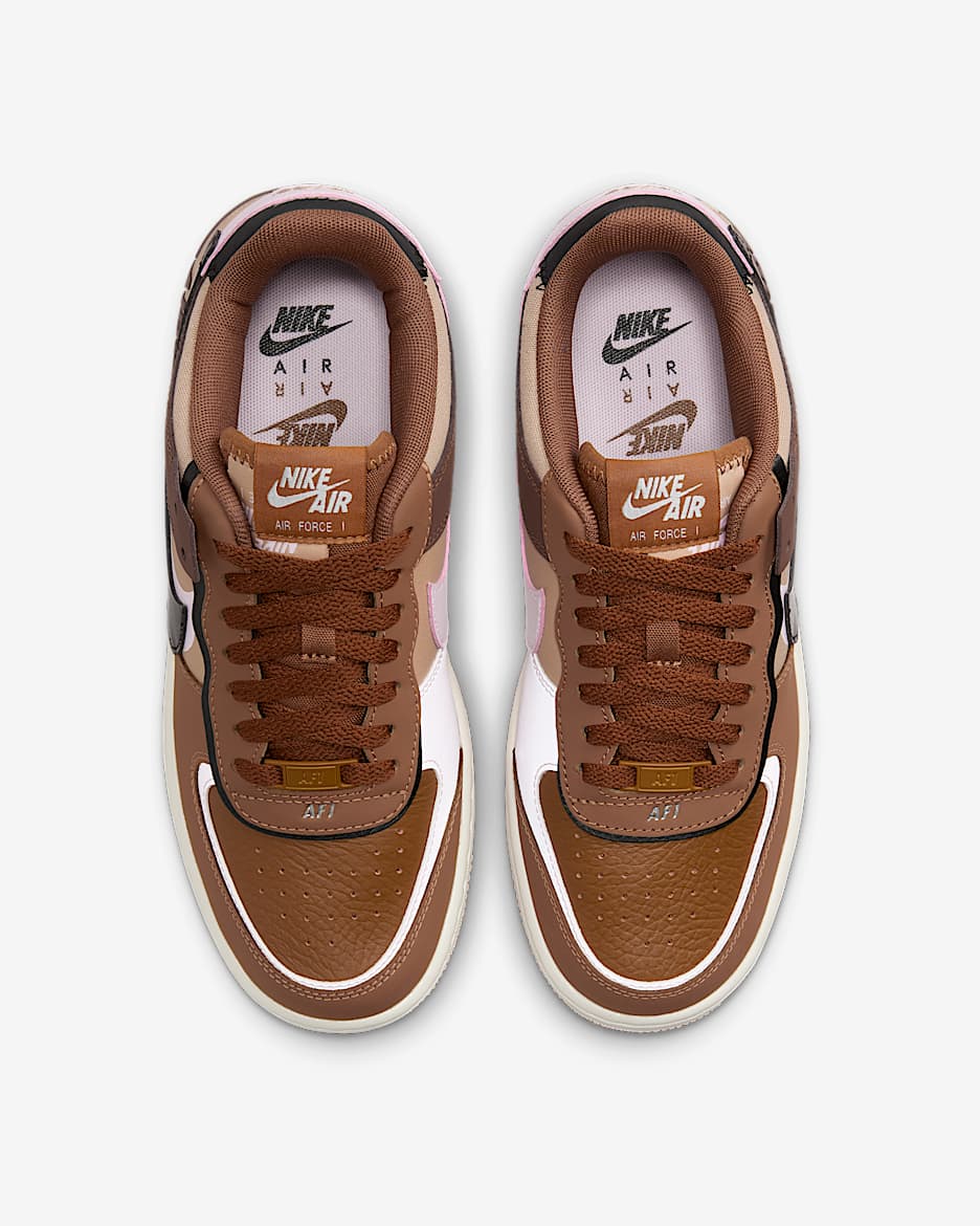 Dámská bota Nike Air Force 1 Shadow - Light British Tan/Pink Foam/Hemp/Černá