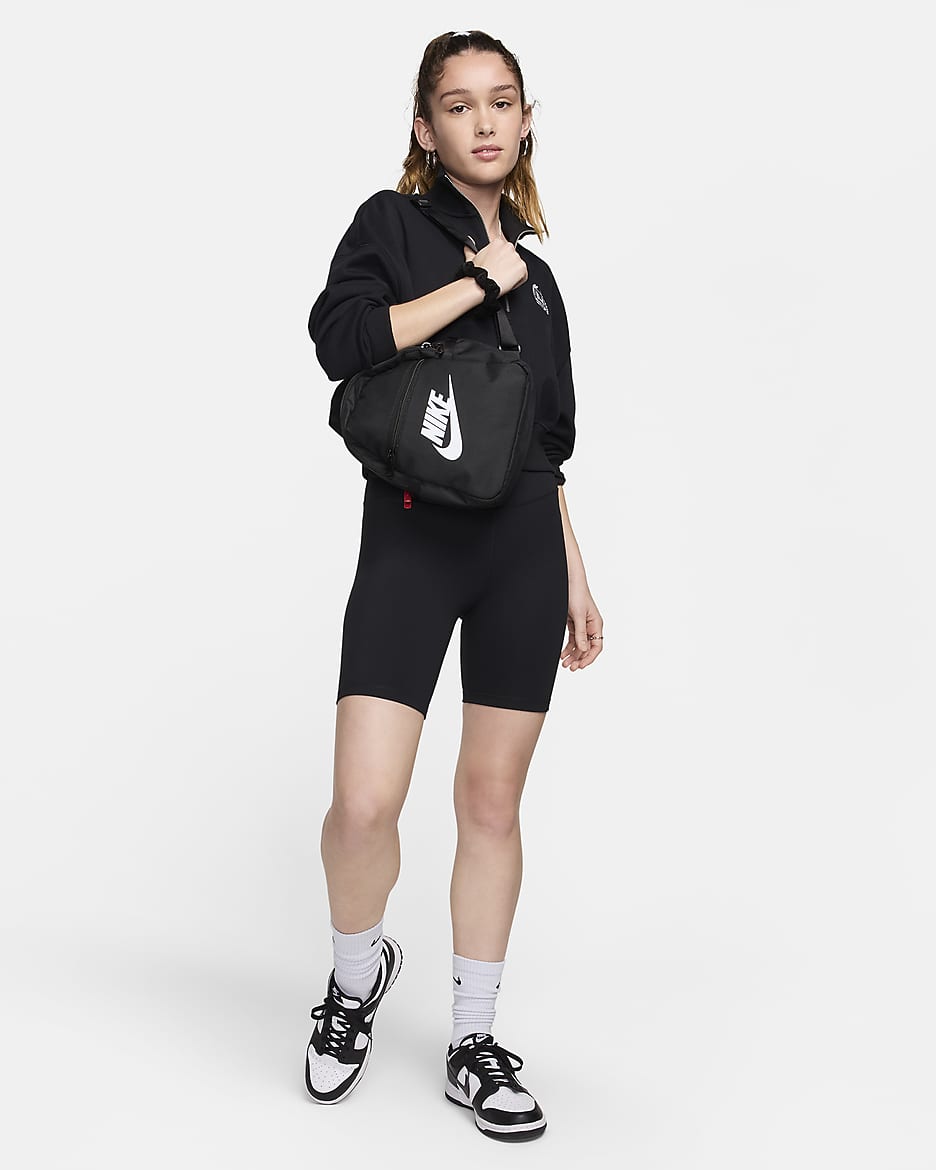 Nike One Bike Shorts mit hohem Taillenbund für Damen (ca. 20,5 cm) - Schwarz/Schwarz