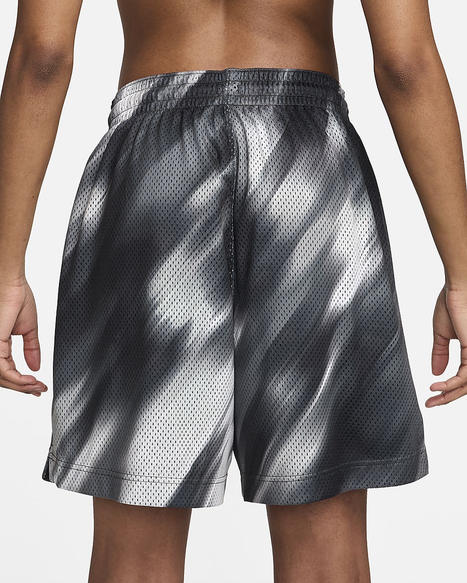 Nike Swoosh Fly Dri-FIT basketbalshorts voor dames - Zwart/Wit