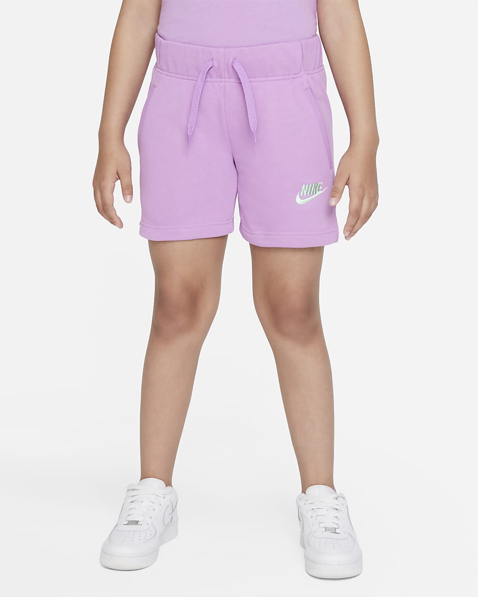 Shorts de French Terry para niña talla grande Nike Sportswear Club - Violeta impacto/Espuma menta