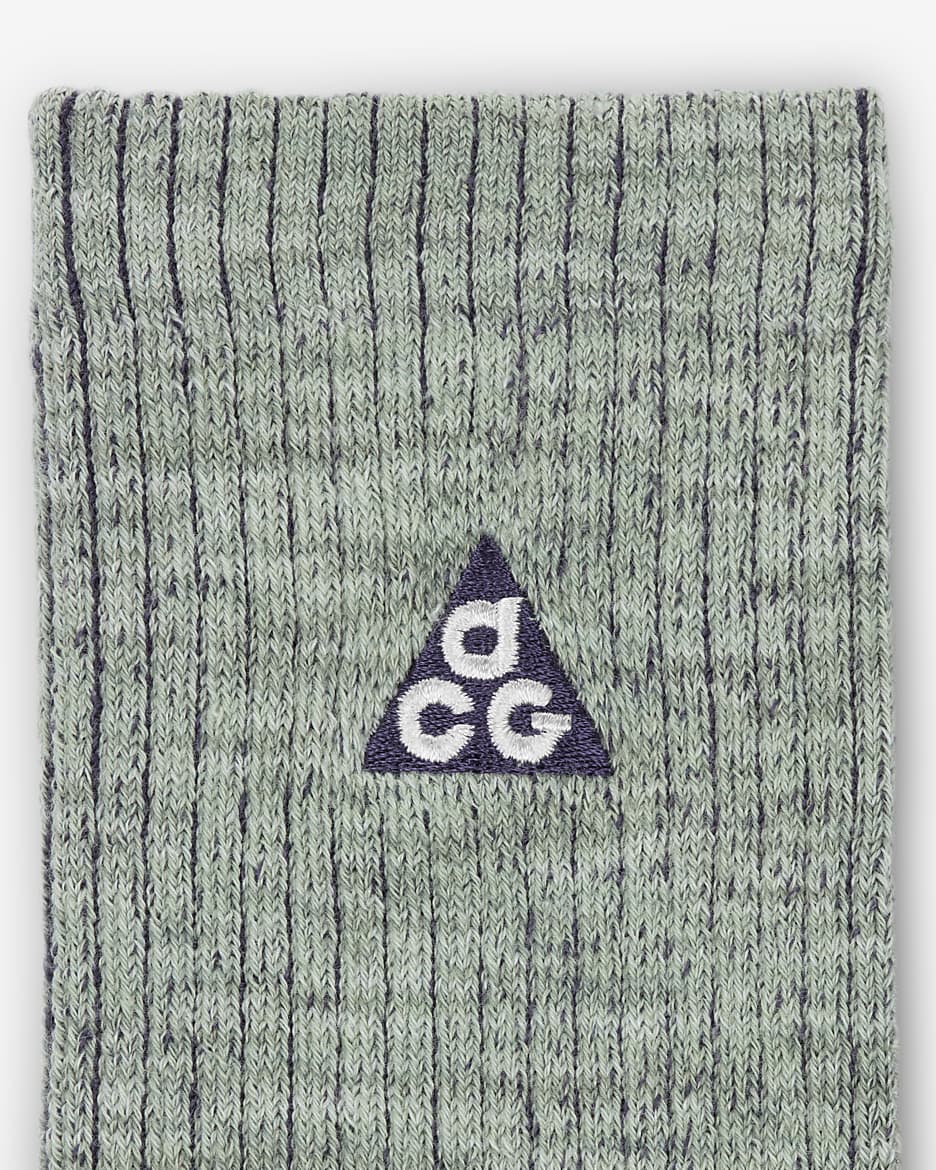 Nike ACG Everyday Cushioned Crew Socks (1 Pair) - Jade Horizon/Dark Raisin/Seafoam/Light Orewood Brown