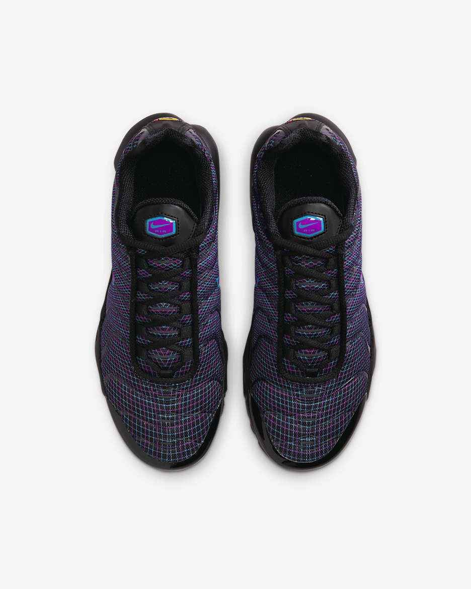 Nike Air Max Plus Schuh für ältere Kinder - Schwarz/Baltic Blue/Vivid Purple