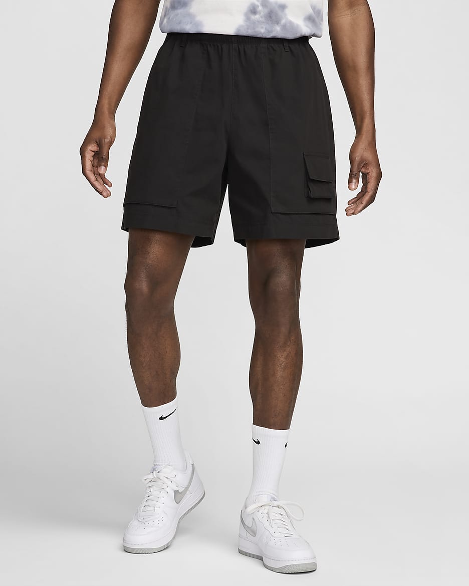 Nike Life Camp shorts til herre - Svart/Svart