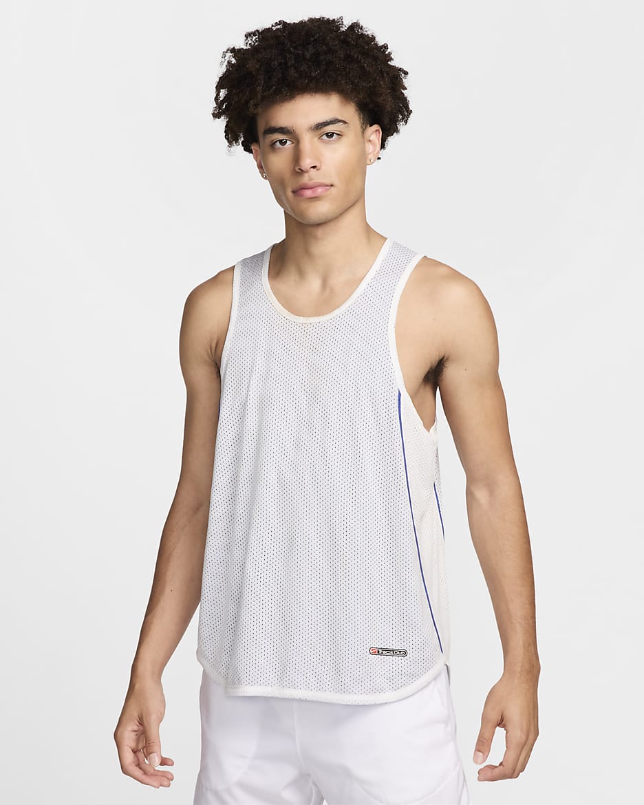 Nike Track Club Men's Dri-FIT Running Singlet - Astronomy Blue/Summit White/Summit White