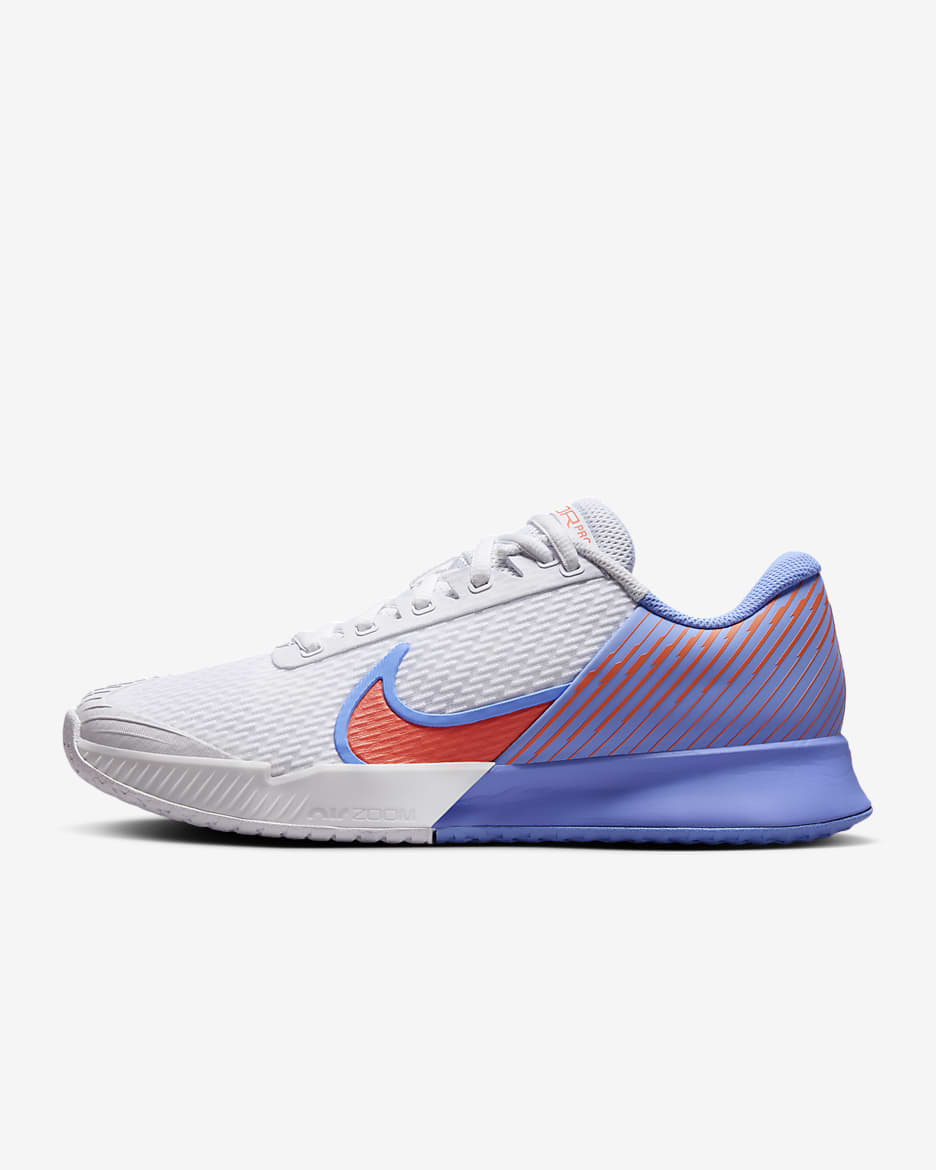 NikeCourt Air Zoom Vapor Pro 2 Women's Hard Court Tennis Shoes - White/Royal Pulse/Light Wild Mango