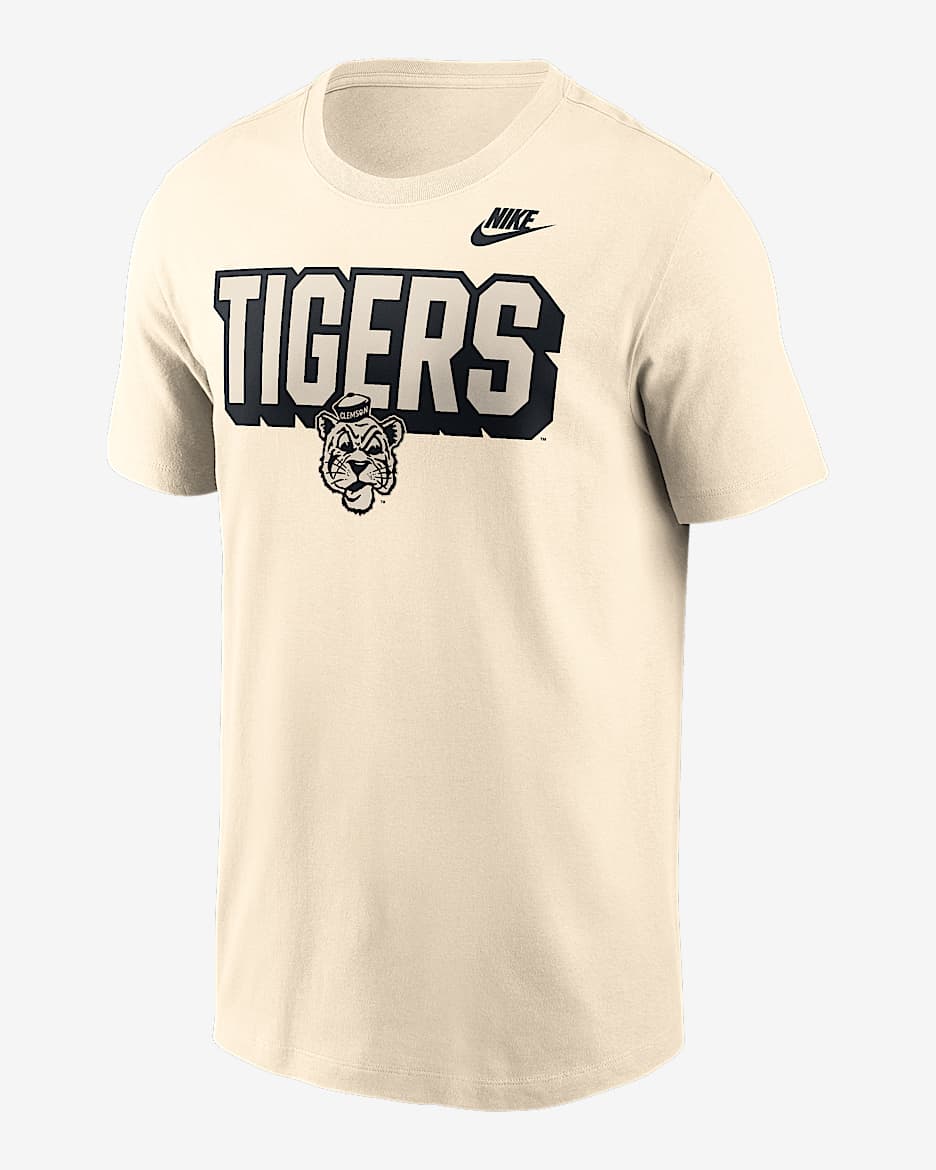 Clemson Team Bold Men's Nike College T-Shirt - Natural
