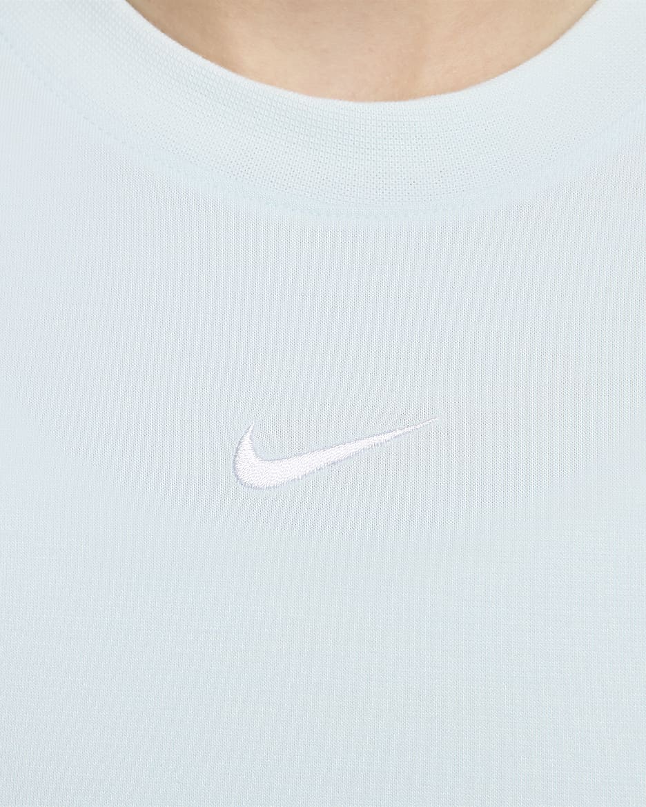 Nike Sportswear Essential Women's Slim Cropped T-Shirt - Glacier Blue/White