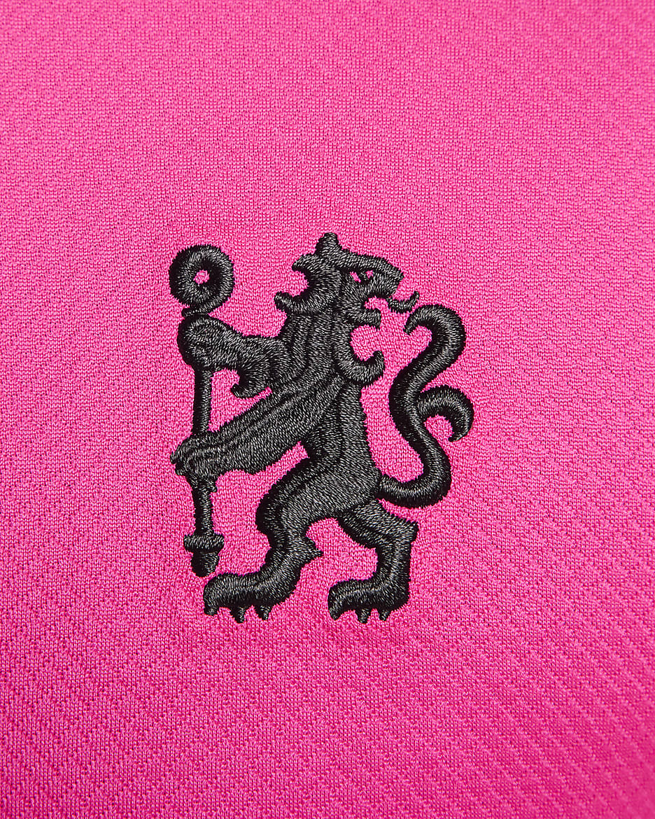 Chelsea FC Strike (tredjedrakt) Nike Dri-FIT kortermet strikket fotballoverdel til herre - Pink Prime/Pink Prime/Svart/Svart