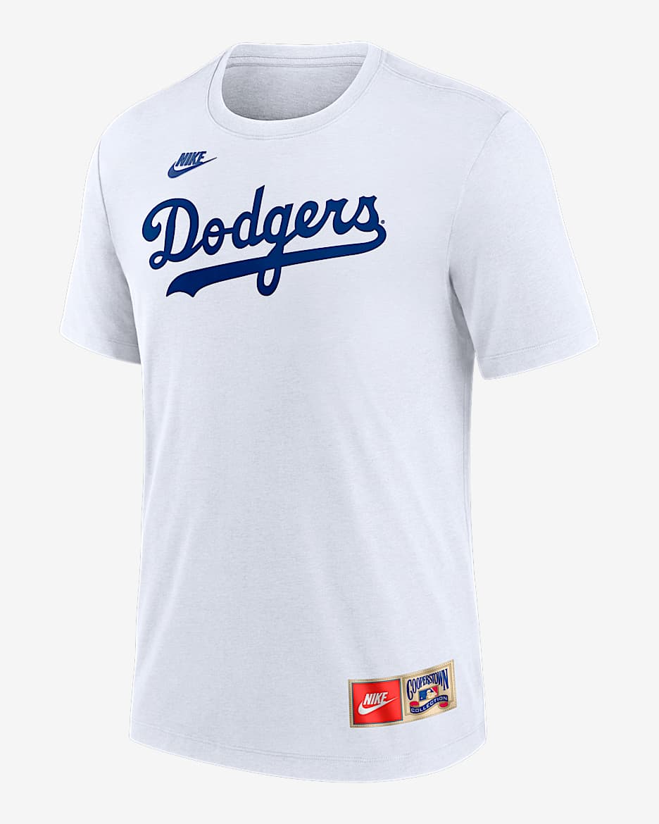 Playera Nike de la MLB para hombre Jackie Robinson Brooklyn Dodgers Cooperstown - Blanco