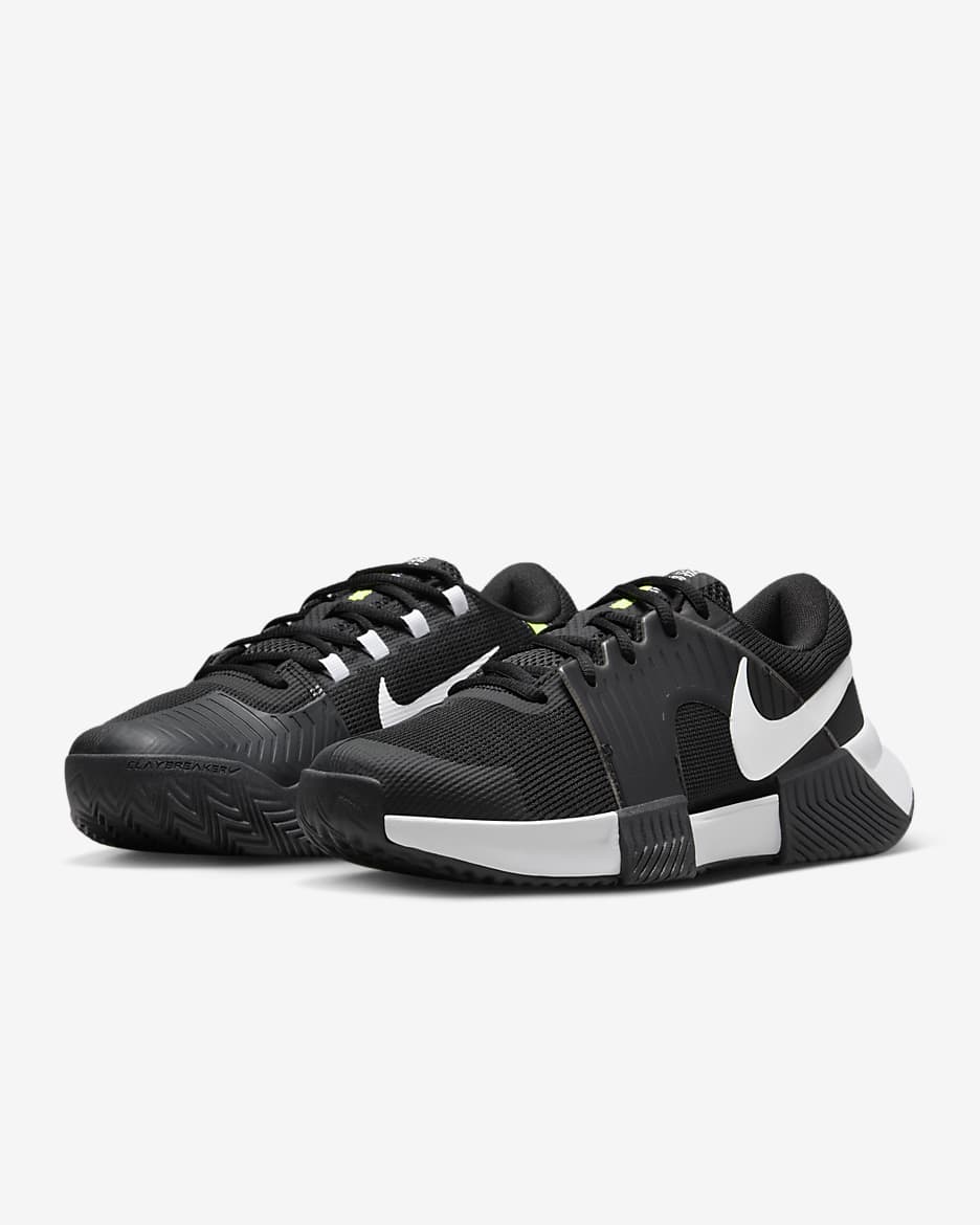 Nike GP Challenge 1 Women's Clay Court Tennis Shoes - Black/Black/White