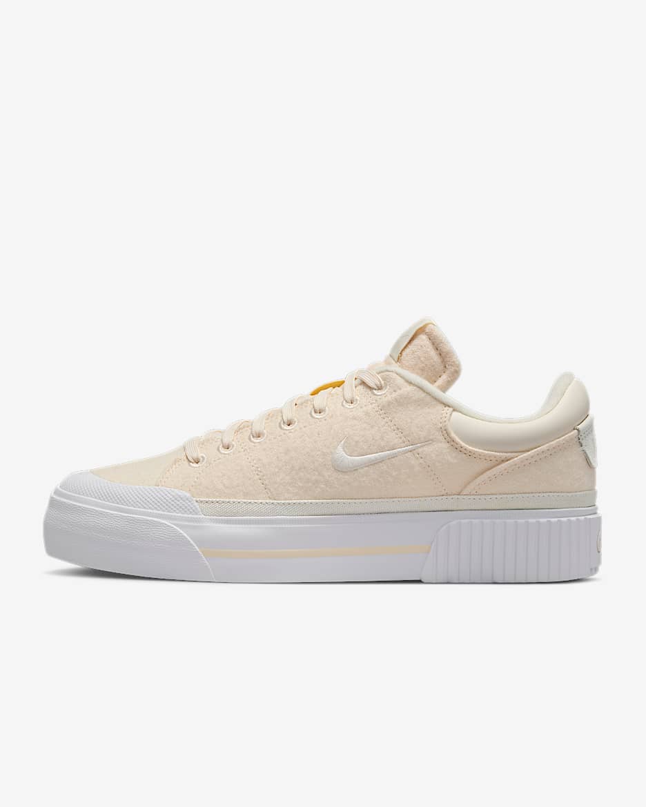 รองเท้าผู้หญิง Nike Court Legacy Lift - Pale Ivory/ขาว/Hemp/Phantom