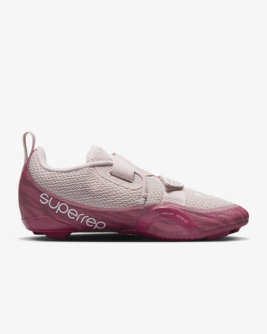 Nike SuperRep Cycle 2 Next Nature Women's Cycling Shoes - Barely Rose/Desert Berry/White