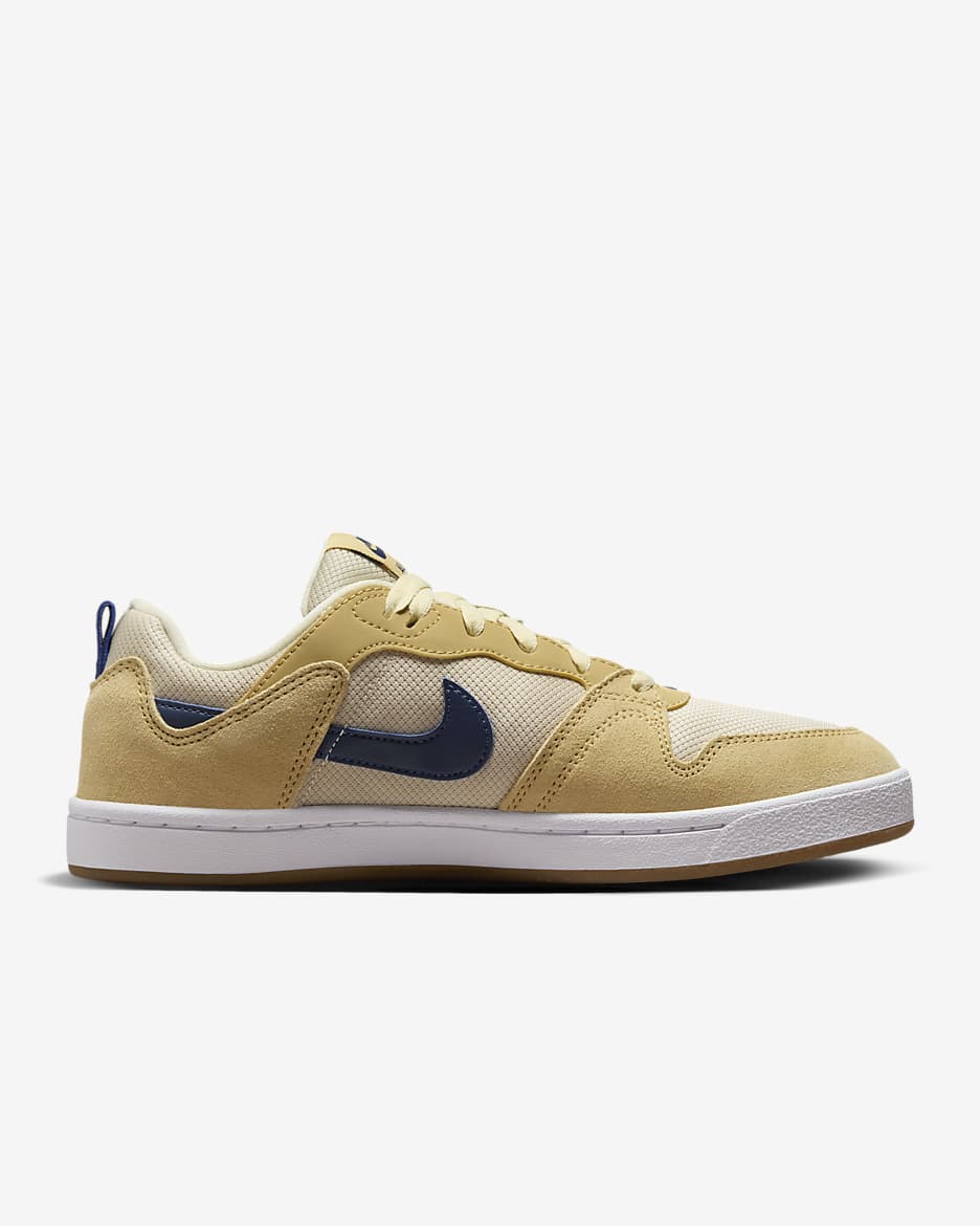 Nike SB Alleyoop Skate Shoes - Club Gold/Fossil/White/Midnight Navy