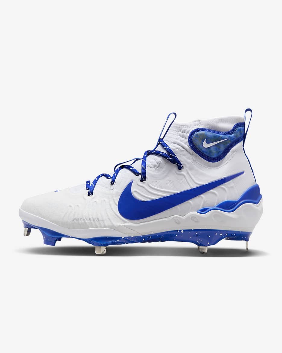 Nike Alpha Huarache NXT Men's Baseball Cleats - White/Pure Platinum/Hyper Royal