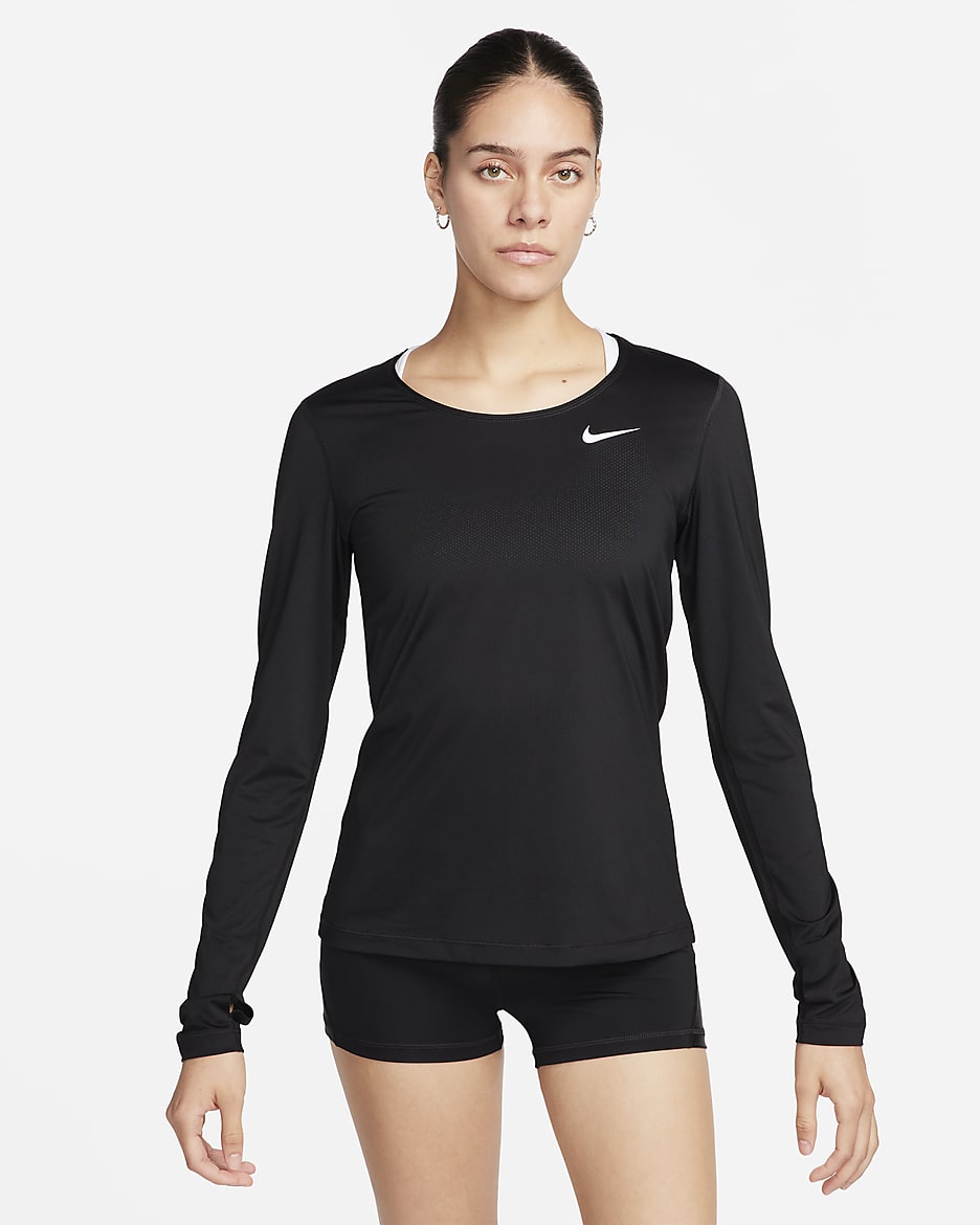 Nike Pro Women's Long-Sleeve Top - Black/White