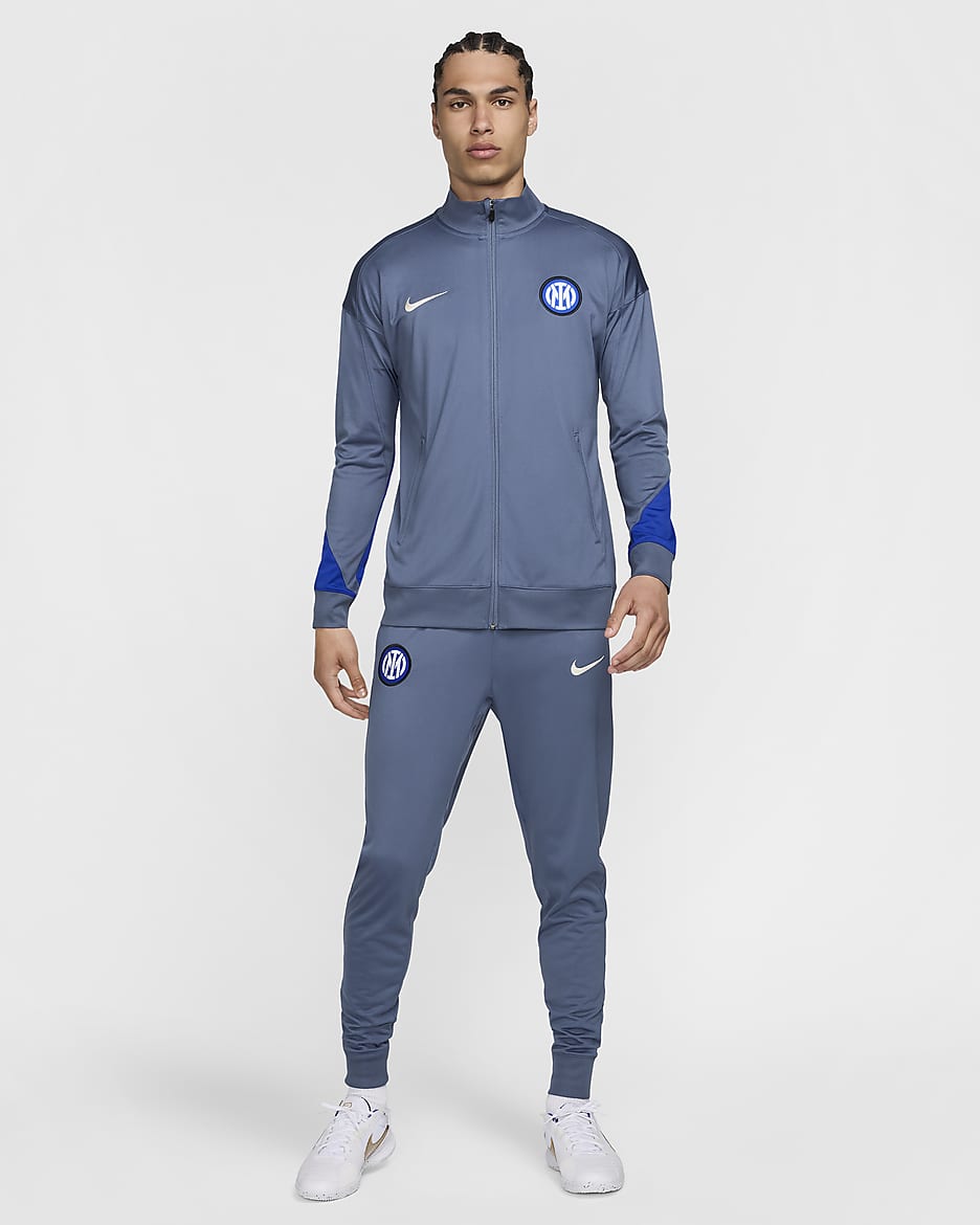 Survêtement de foot en maille Nike Dri-FIT Inter Milan Strike pour homme - Diffused Blue/Lyon Blue/Sanddrift