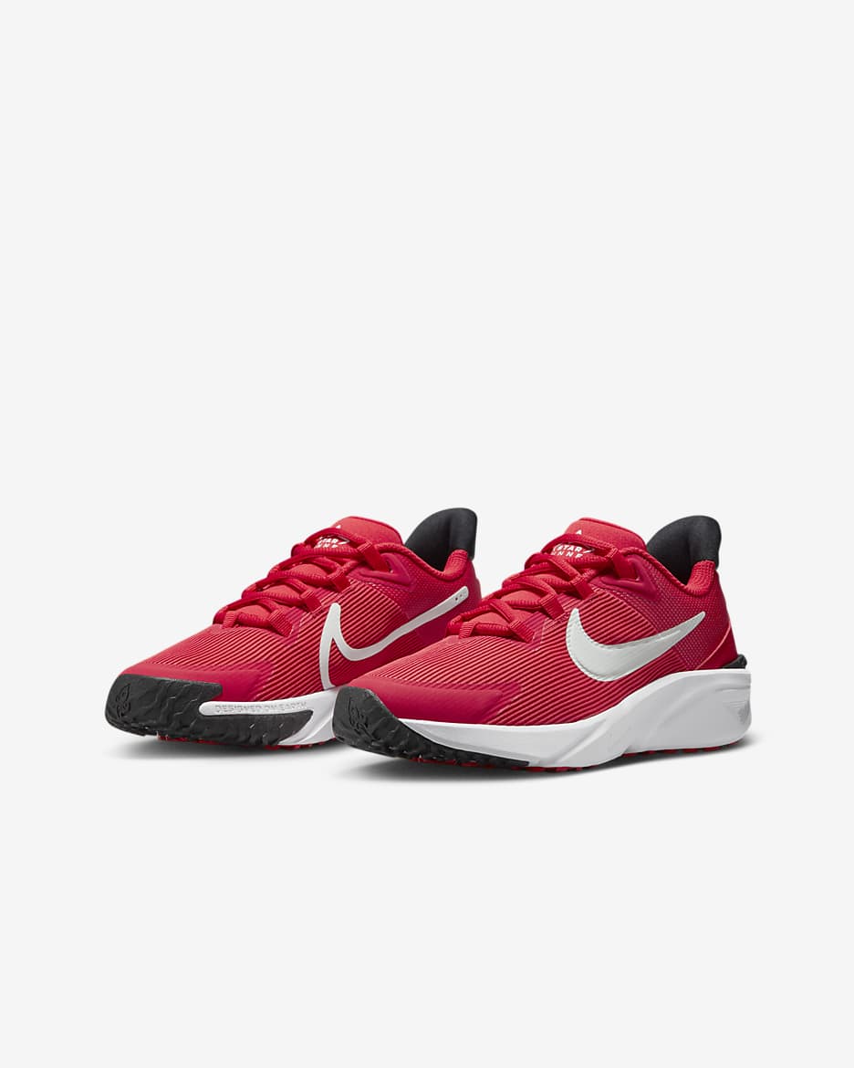 Nike Star Runner 4 hardloopschoenen voor kids (straat) - University Red/Zwart/Wit/Summit White