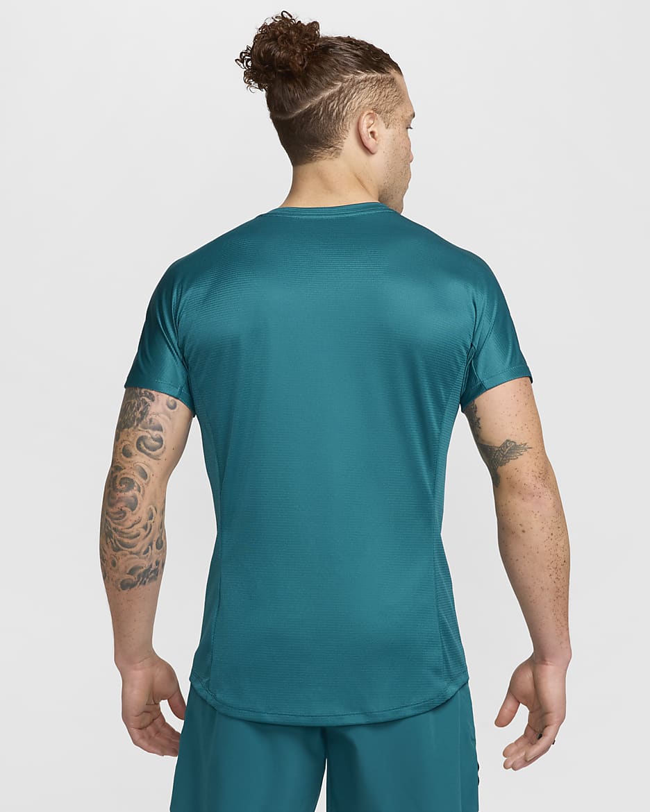 Rafa Challenger Nike Dri-FIT kortermet tennistrøye til herre - Geode Teal/Volt