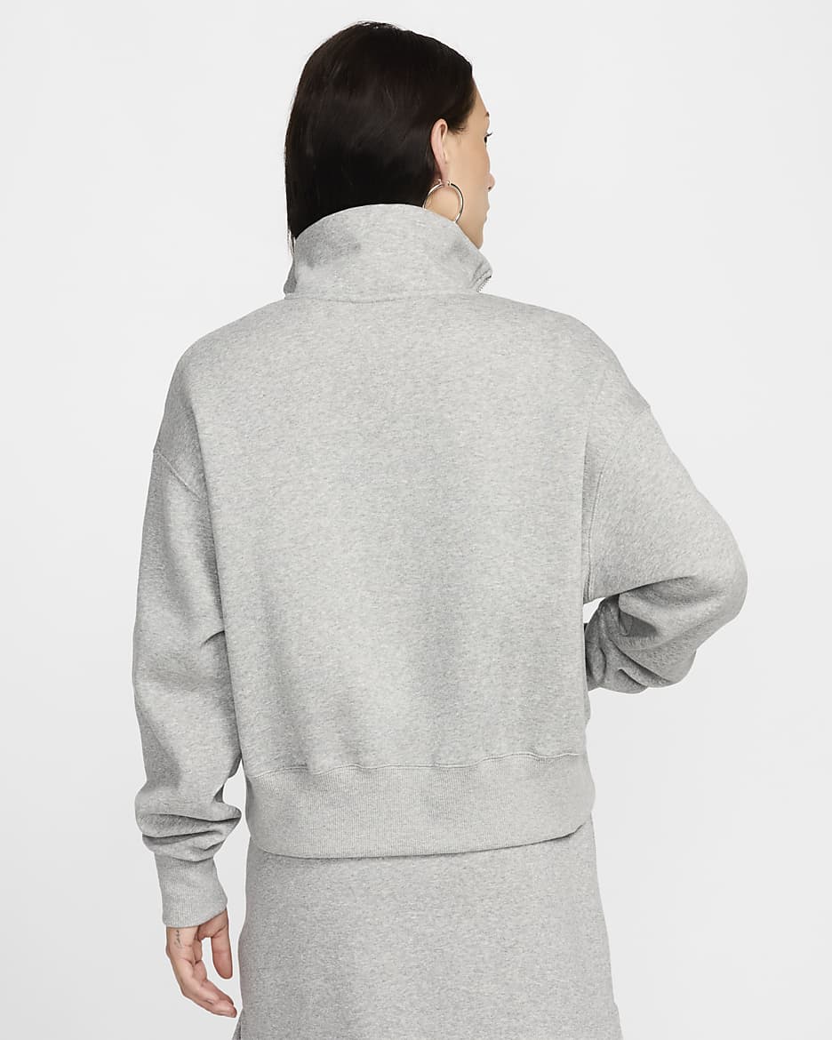 Nike Sportswear Phoenix Fleece Women's Oversized Track Jacket - Dark Grey Heather/Sail