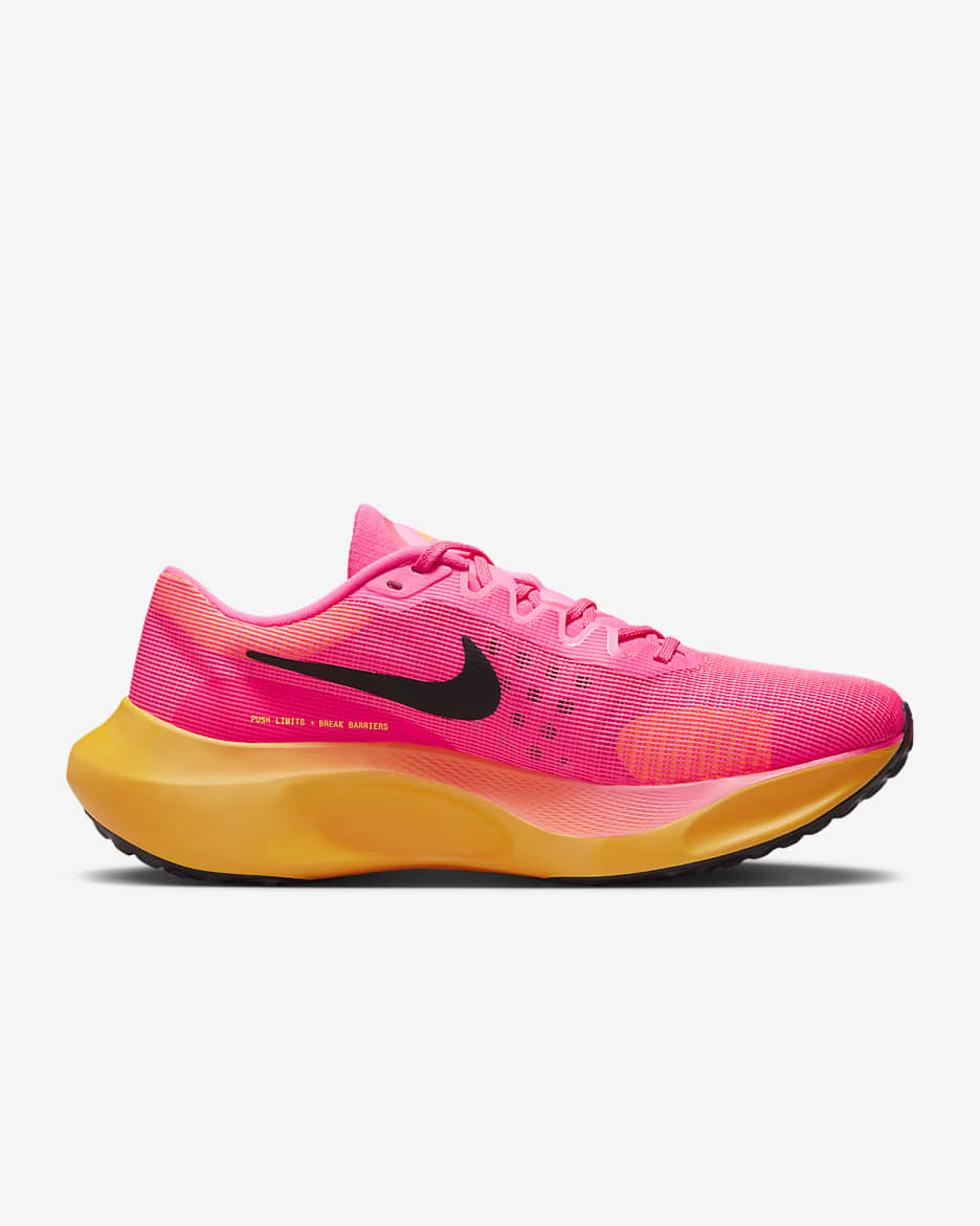 Nike Zoom Fly 5 Men's Road Running Shoes - Hyper Pink/Laser Orange/Black