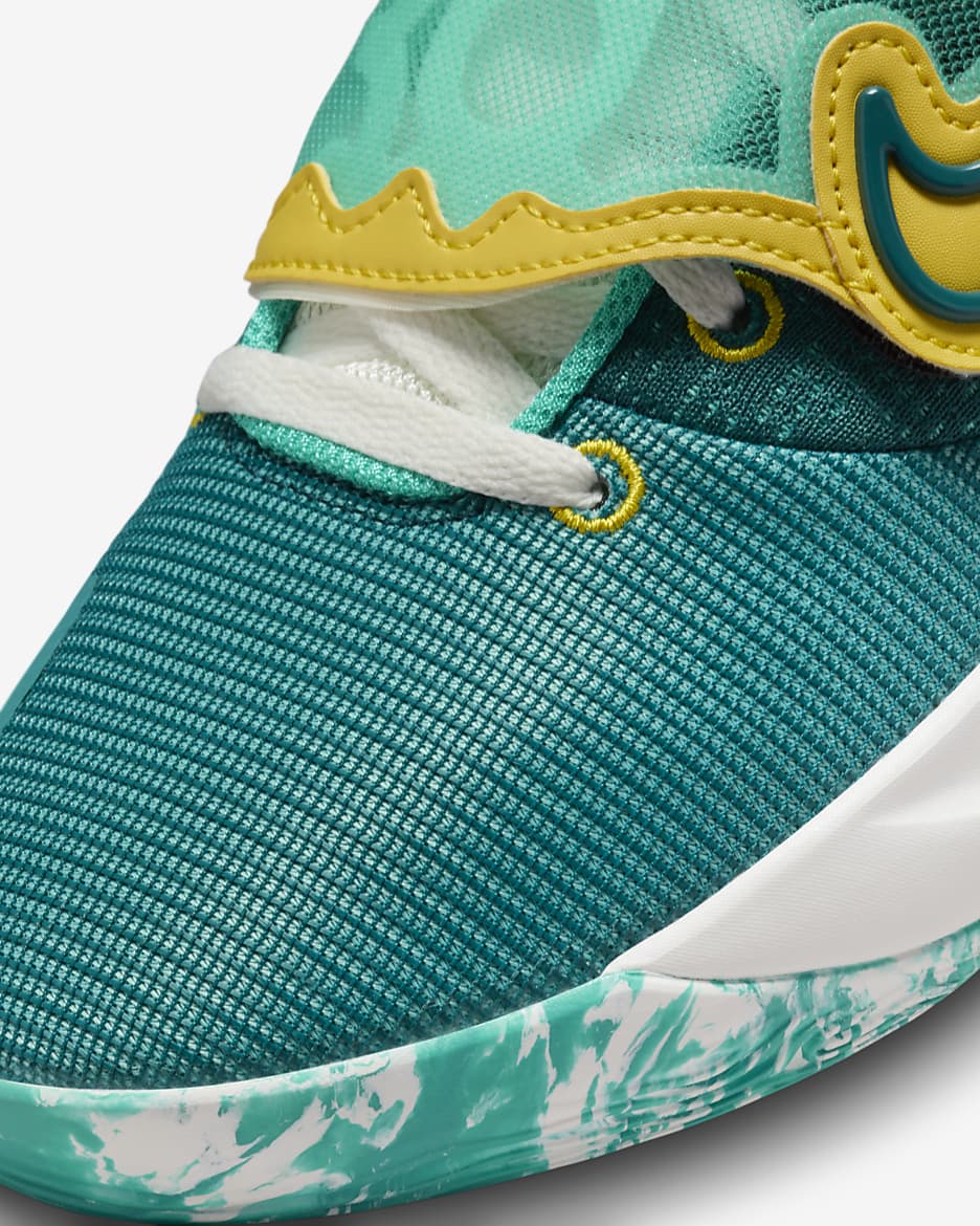 KD Trey 5 X EP Basketball Shoes - Clear Jade/Sail/Vivid Sulphur/Geode Teal