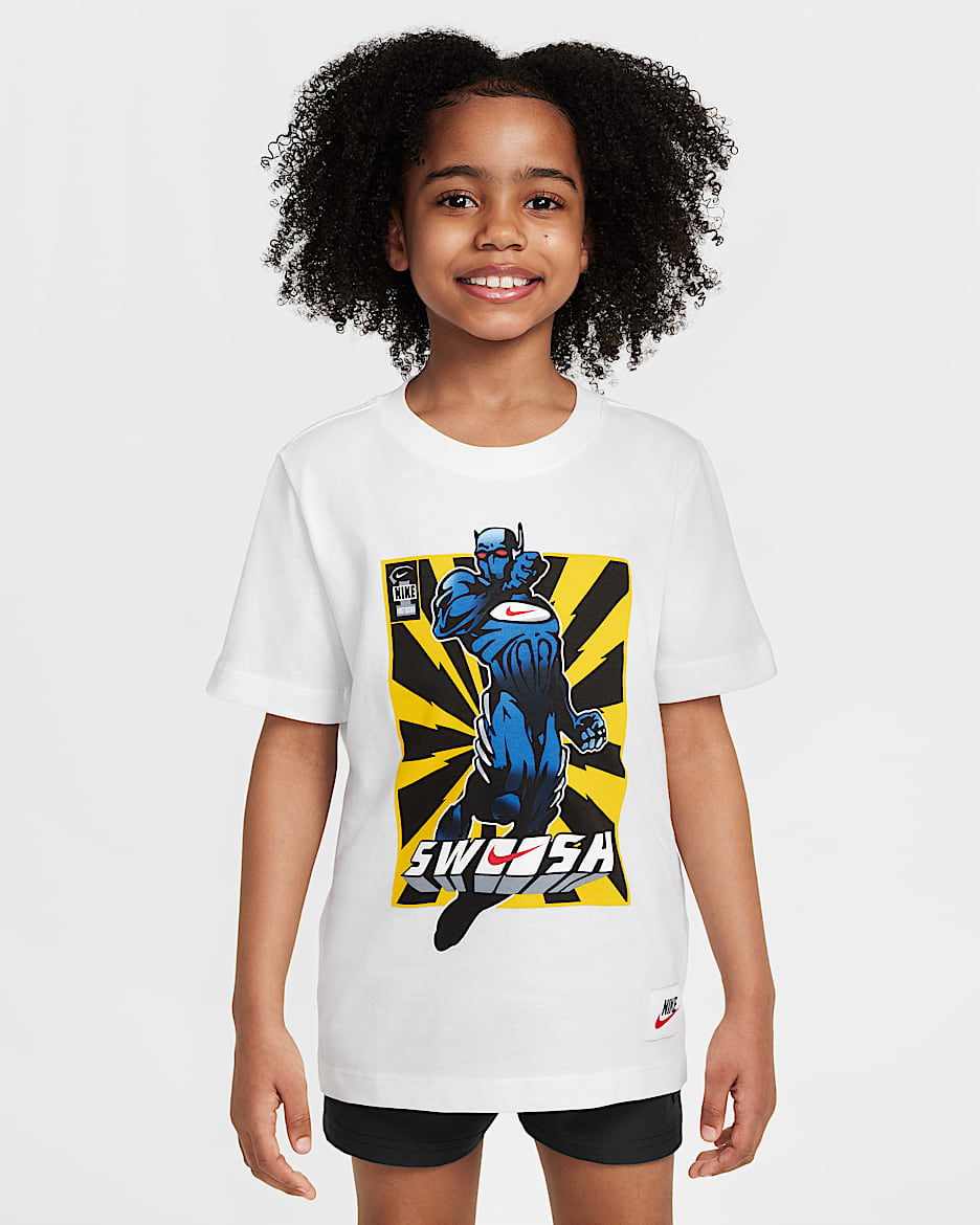 Playera para niños talla grande Nike Sportswear - Blanco