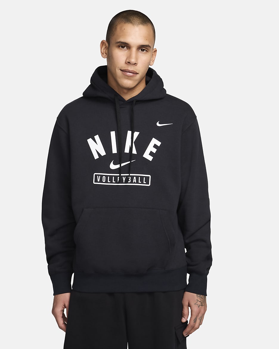 Nike Men's Volleyball Pullover Hoodie - Black/White