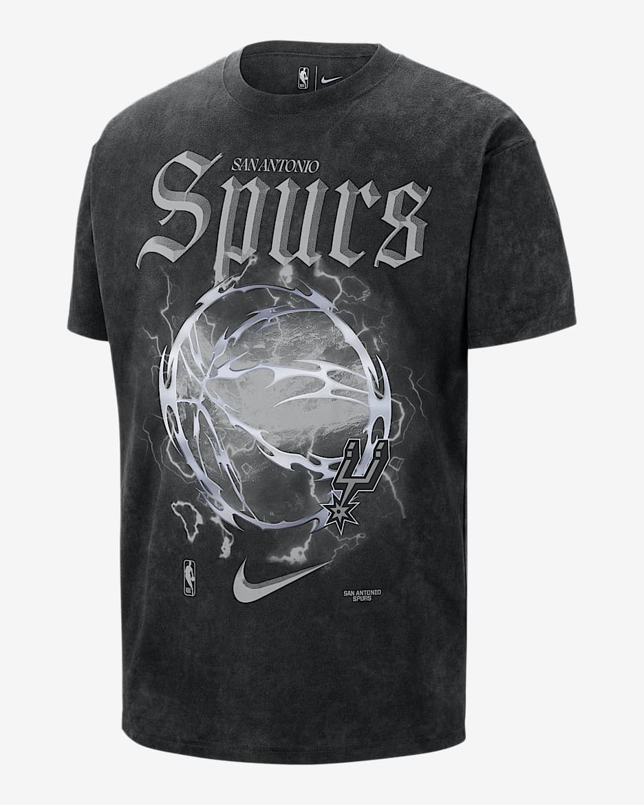 T-shirt Nike NBA Max90 San Antonio Spurs Courtside « Halloween » pour homme - Noir